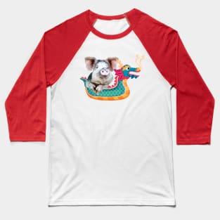 Pig drives a dragon Baseball T-Shirt